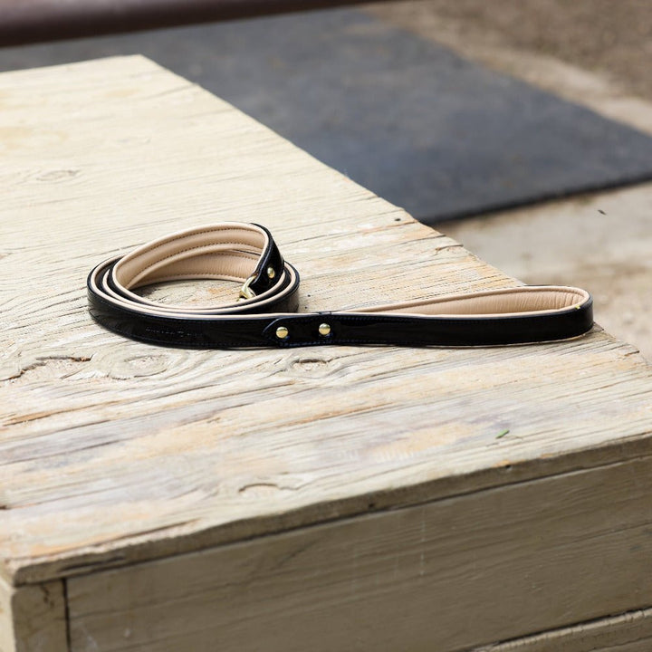 Halter Ego Thea Black Patent Leather Dog Leash
