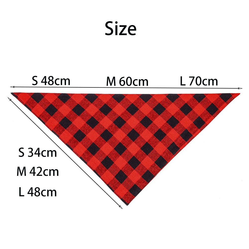 Buffalo Plaid Cotton Dog Bandana – photo 3