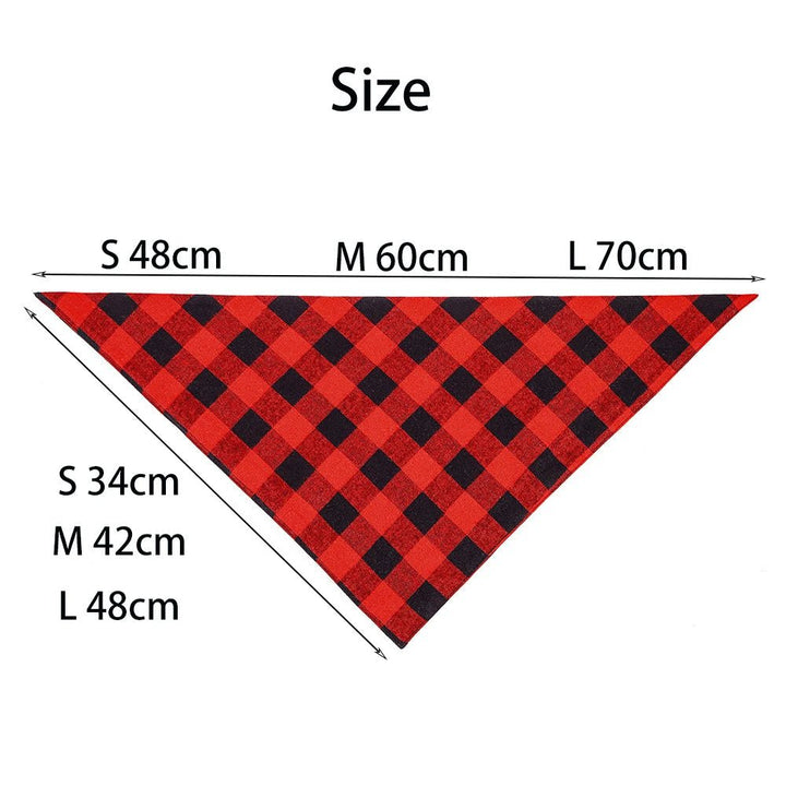Buffalo Plaid Cotton Dog Bandana – photo 3