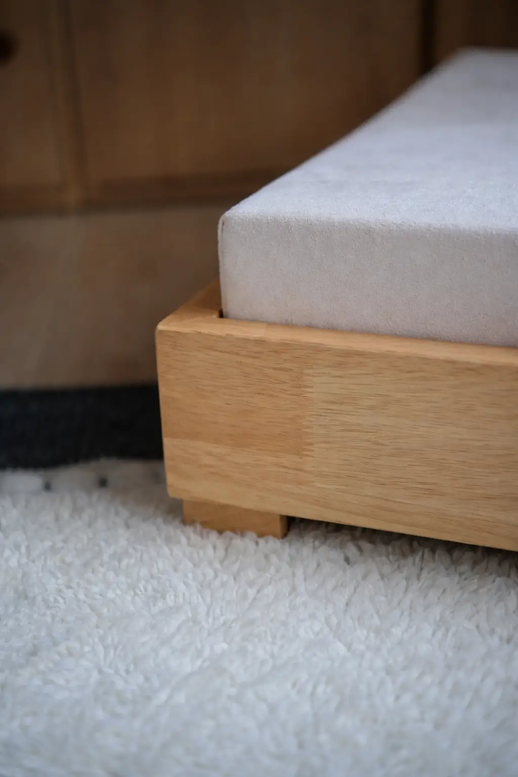 The Haven Luxury Handcrafted Dog Bed with solid wood frame, orthopedic, waterproof lined