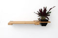 Load image into Gallery viewer, Cat Plant Stand for Wall natural wood cat shelves with attached planter
