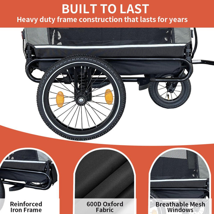 Foldable Dog Bike Trailer &amp; Stroller – photo 4
