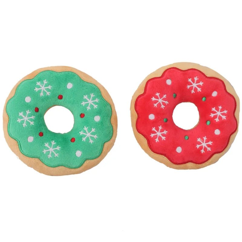 Christmas Plush Dog Toys – Santa, Reindeer, Gingerbread &amp; Donut – photo 6
