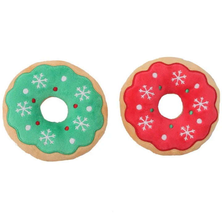 Christmas Plush Dog Toys – Santa, Reindeer, Gingerbread &amp; Donut – photo 6