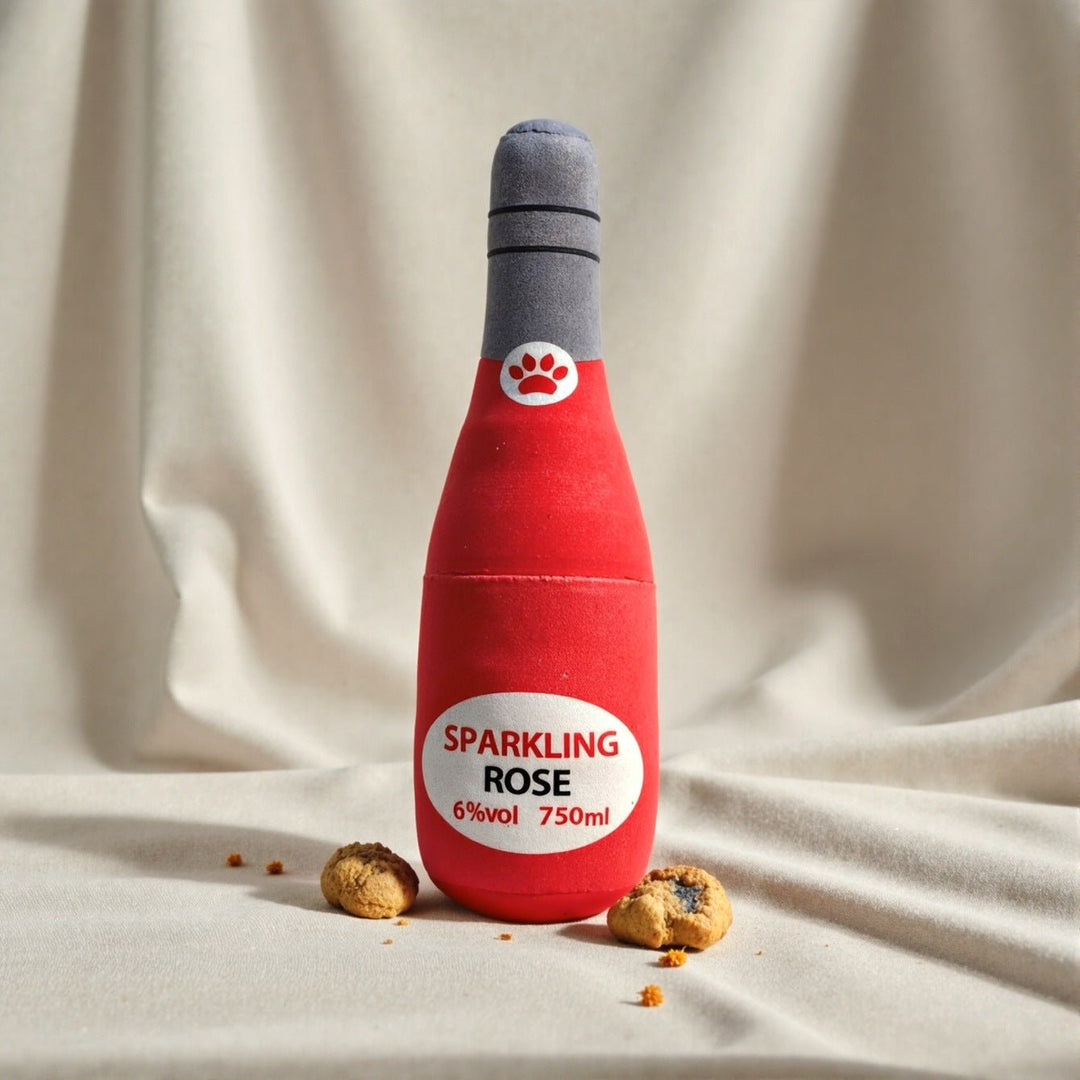 Wine Bottle Plush Squeaky Dog Toy – photo 7