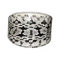 Bild in Galerie-Betrachter laden, White and Black 4-inch Wide Snake Collar by Allysa Payne Beverly Hills, snakeskin pattern
