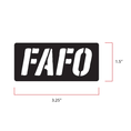 Load image into Gallery viewer, FAFO Tactical Morale Patch With Hook Fastener Backing 1.5x3.5in by kiloninerpets
