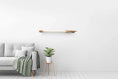 Charger l'image dans la visionneuse de la galerie, Dog Proof Cat Feeder wall-mounted raised by Catastrophic Creations with a wooden shelf and metal bowl.
