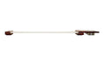 Charger l'image dans la visionneuse de la galerie, Cat Hammock wall-mounted raised feeder by Catastrophic Creations; white fabric sling with wooden end supports and bowls
