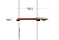 Carica l'immagine nel visualizzatore della galleria, Catastrophic Creations wall-mounted cat feeding shelf, brown wooden plank with two bowls
