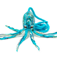 Load image into Gallery viewer, Ink Floyd blue wool octopus cat toy with long tentacles
