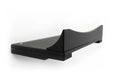 Load image into Gallery viewer, Cat Nest Bed by Catastrophic Creations; black cat shelf/bed with curved back support.

