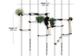 Bild in Galerie-Betrachter laden, The Gardens Cat Condo by Catastrophic Creations; modern wooden cat tree with plants and a sisal-wrapped post
