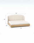 Load image into Gallery viewer, Dog bed The Haven by For Animals, With Love; solid wood base, orthopedic, waterproof lined, beige upholstery
