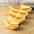 Load image into Gallery viewer, Premium Banana Pet Bed Funny Shaped Soft Warm Dog Cat House Portable by Furr Baby Gifts
