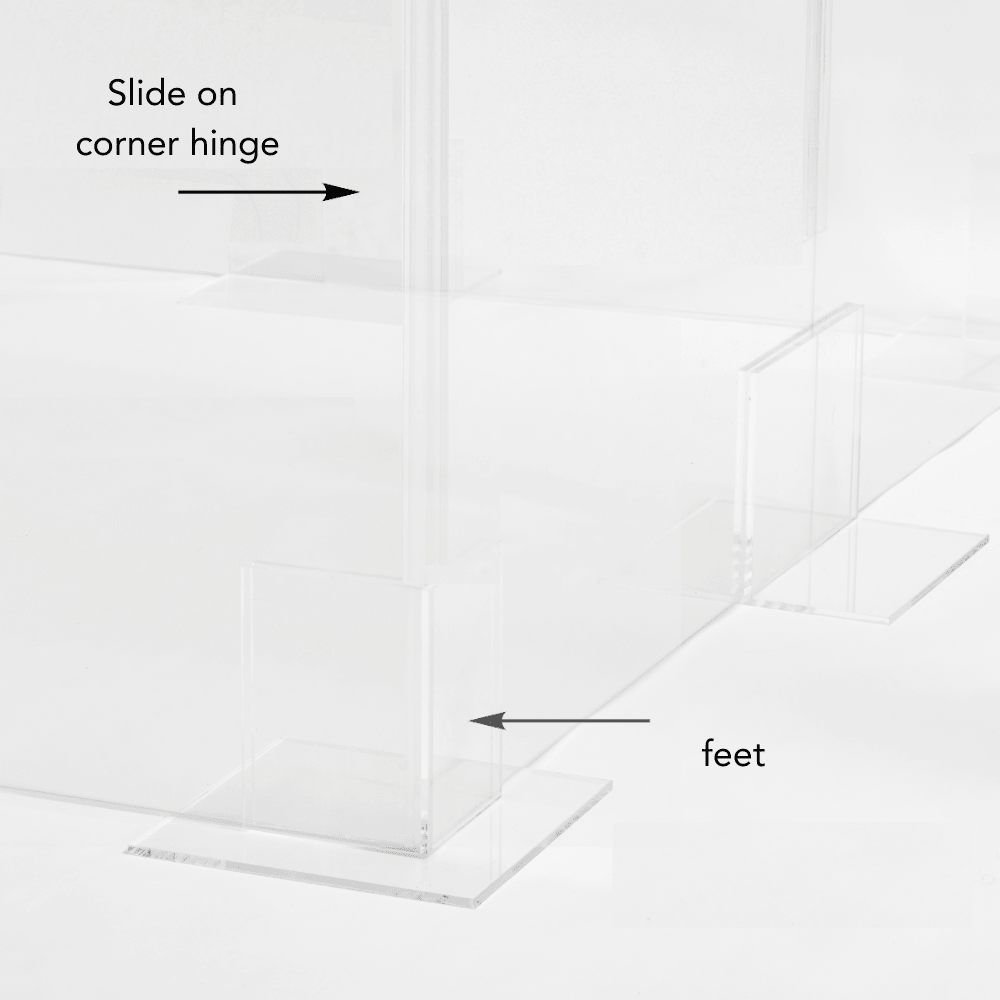 Hiddin Clear Acrylic Pet Playpen with Door – 24 in High
