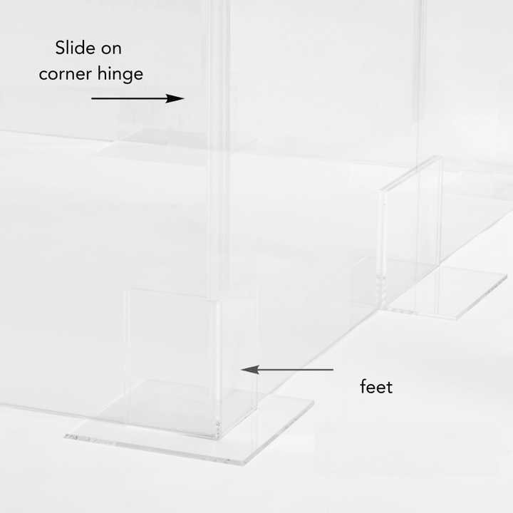 Hiddin Clear Acrylic Pet Playpen with Door – 24 in High