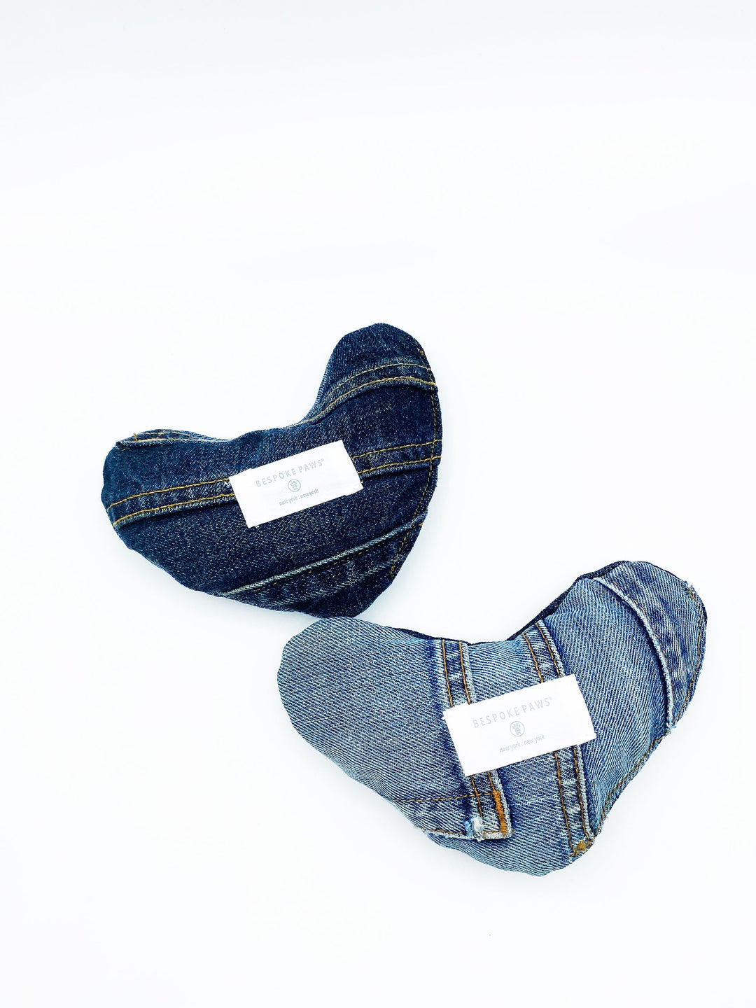 Bespoke Paws Upcycled Denim Heart Squeaker Dog Toy
