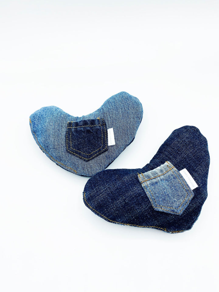 Bespoke Paws Upcycled Denim Heart Squeaker Dog Toy