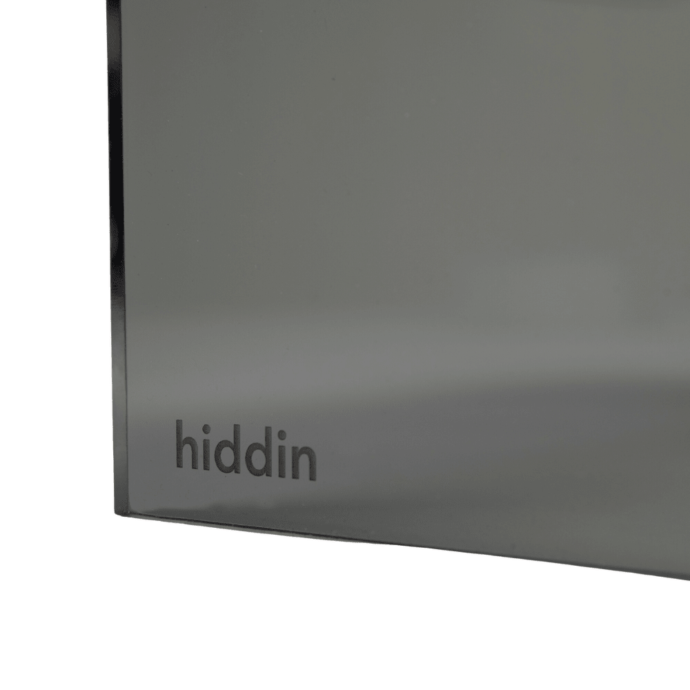 Hiddin Smoke Grey Acrylic Double Feeder – 3 in High