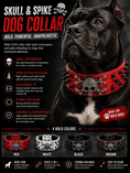 Charger l'image dans la visionneuse de la galerie, Skull & Spike Dog Collar — Wide Punk-Style Collar - from For Animals, With Love
