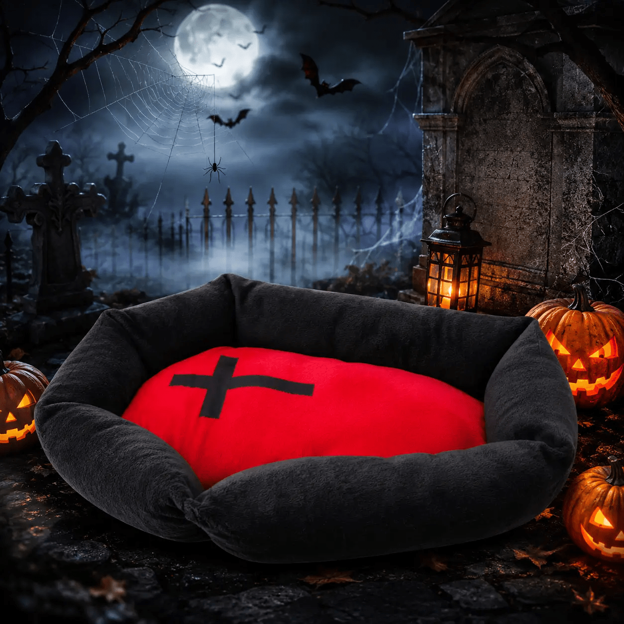 Halloween Pet Bed — Cozy Seasonal Bed for Dogs & Cats - Animals & Pet Supplies from For Animals, With Love