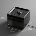 Bild in Galerie-Betrachter laden, 3.8L Ultra-Quiet Pet Water Fountain for Cats & Dogs, black plastic, compact design
