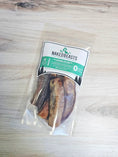 Load image into Gallery viewer, Beef Pizzle sticks by Naked Beasts, short brown pieces, 4 treats
