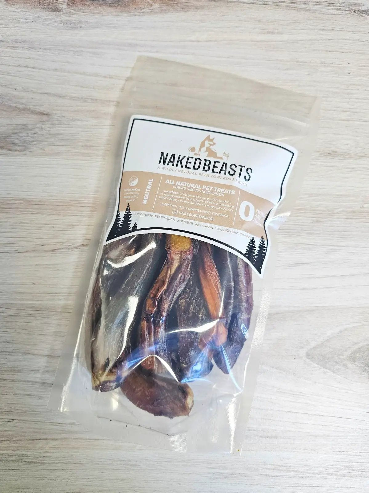 Naked Beasts beef pizzle sticks and loops, short pieces, limited edition dog treats.