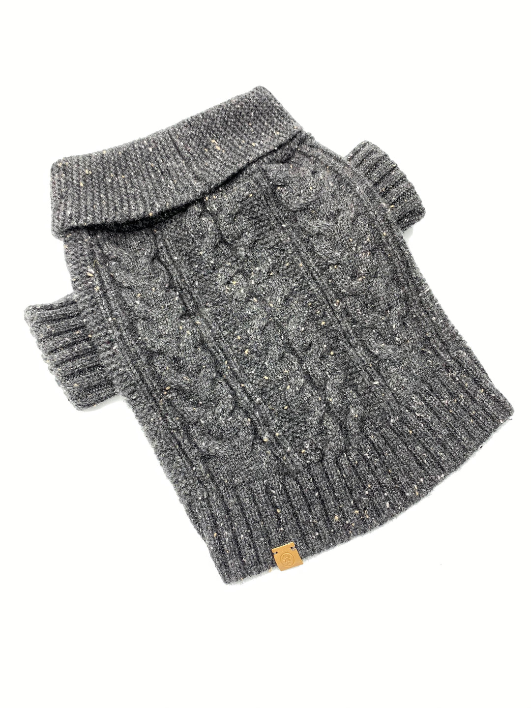Bespoke Paws Brooklyn Cashmere Dog Cardigan, Charcoal