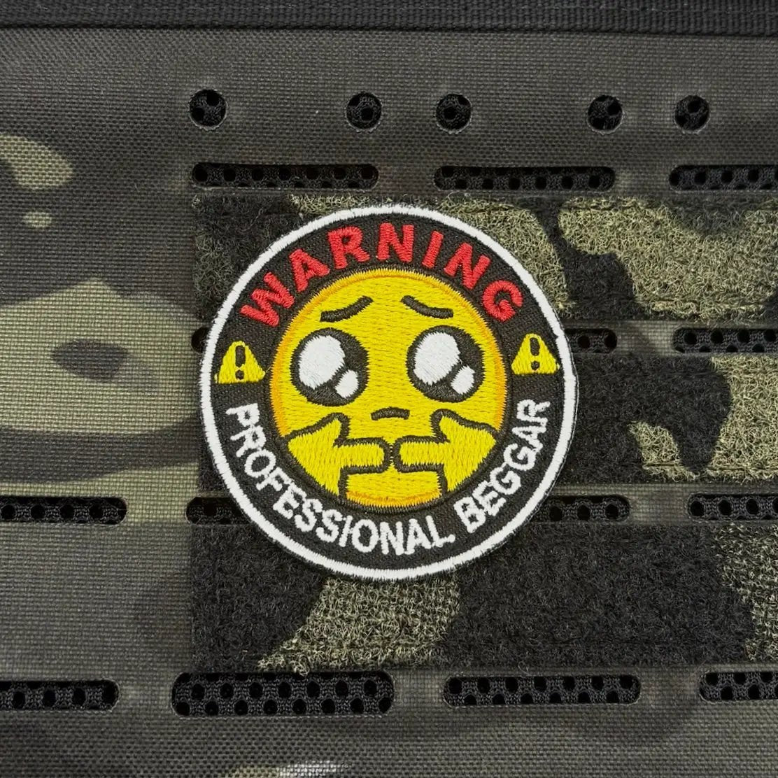 Professional Beggar 2.25 Inch Round Embroidered Morale Hook Patch by kiloninerpets
