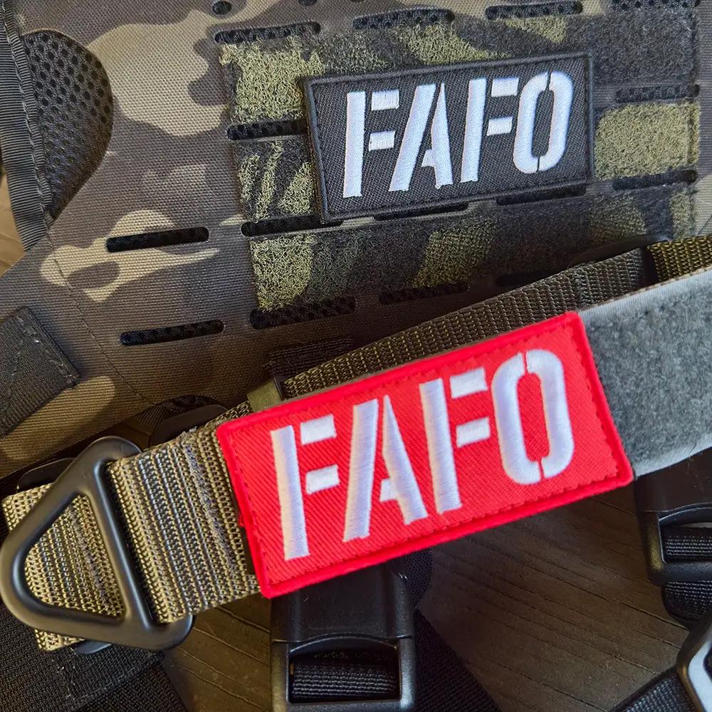 FAFO Tactical Morale Patch With Hook Fastener Backing 1.5x3.5in by kiloninerpets