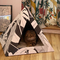 Load image into Gallery viewer, Kitty Kardboard Dark Paradise Cardboard Cat Pyramid Super Sleek Modern Artistic Decoration by KittyKardboard
