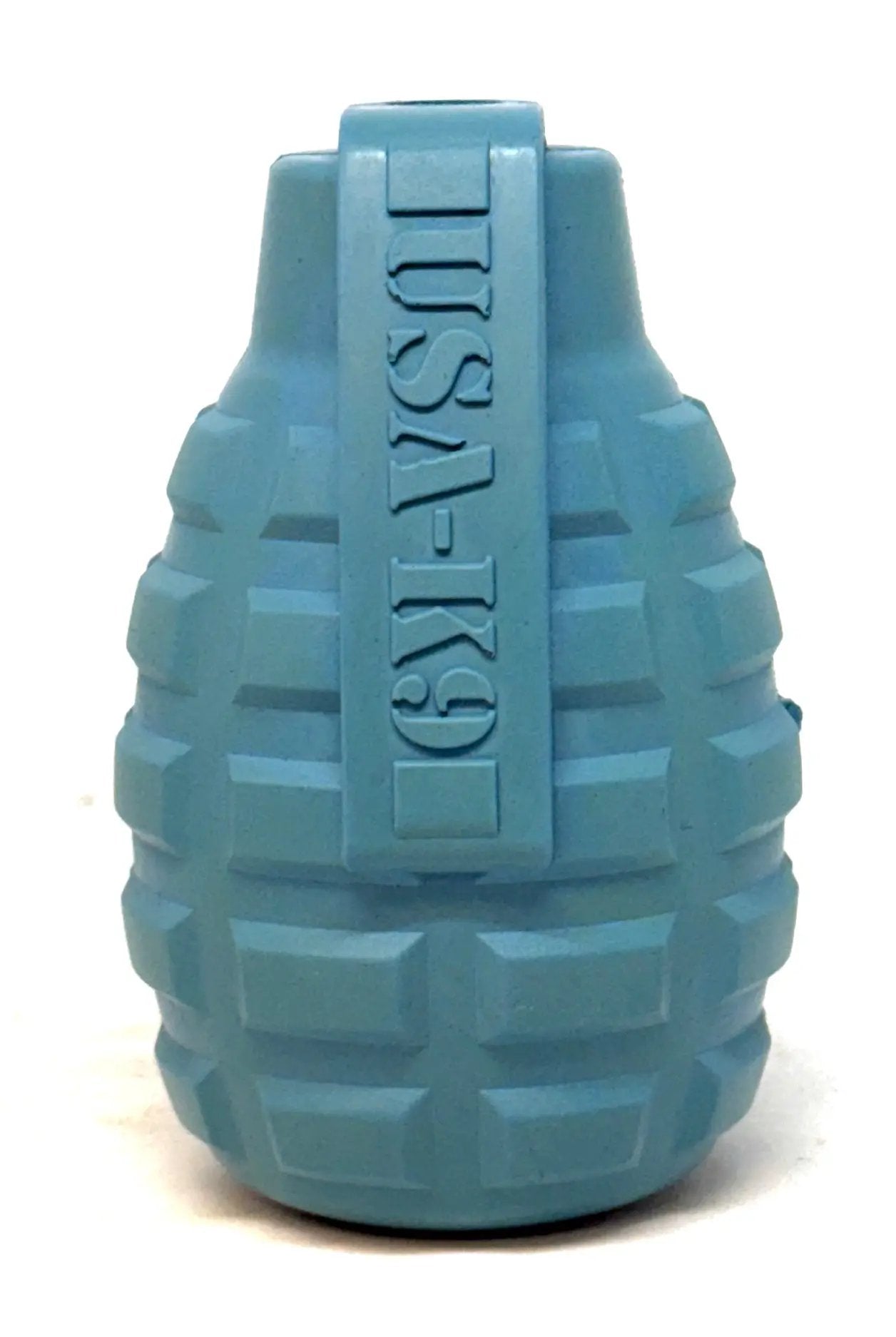 USA-K9 Grenade Rubber Dog Chew Toy Ultra Durable Heavy Duty Red Blue by SodaPup/True Dogs, LLC