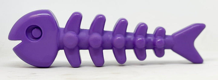 SodaPup Fish Bone nylon dog chew toy in purple and brown, view 9