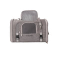 Charger l'image dans la visionneuse de la galerie, Mr. Peanut's Monterey Series airline-compliant horizontal backpack pet carrier in gray fabric with mesh panels
