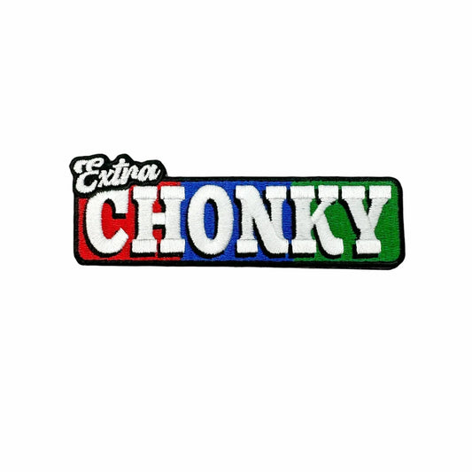 Extra Chonky Morale Patch 4.5x1.5 Inch Embroidered Hook Backing Vest by kiloninerpets