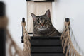 Charger l'image dans la visionneuse de la galerie, The Temple Giant Cat Tree on Wall cat condo, black with natural sisal rope.
