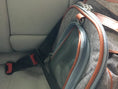 Load image into Gallery viewer, Mr. Peanut's Gold Series Big Apple XL Expandable Pet Carrier V3.0 in gray fabric with brown leather trim, mesh panels.

