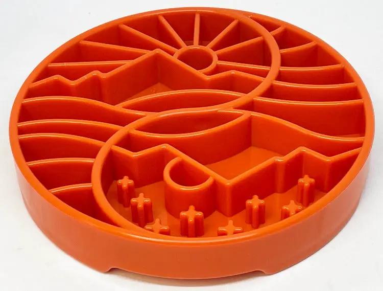 SodaPup Sun And Moon ETray Shallow Slow Feeder Dog Bowl 8 Inch Diameter USA Made by SodaPup/True Dogs, LLC