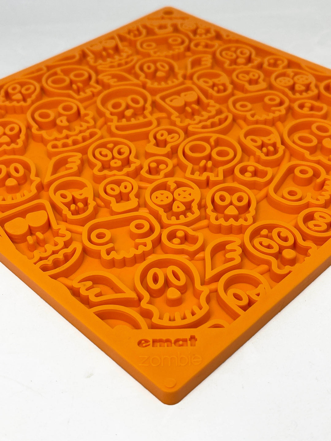 SodaPup Zombie eMat TPE lick mat in black or orange, view 10
