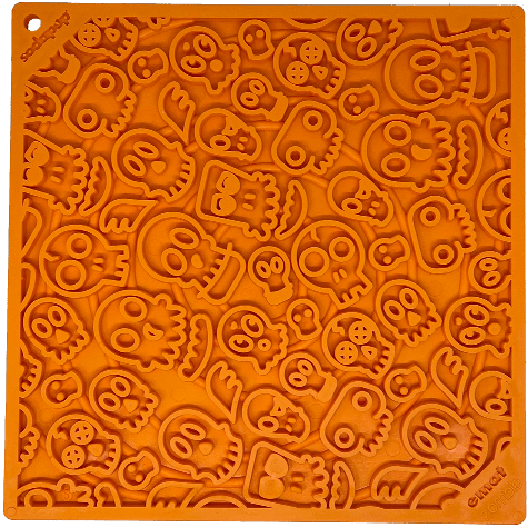 SodaPup Zombie eMat TPE lick mat in black or orange