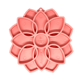 Gallery viewerに画像を読み込む, Mandala Softie eTray Slow Feeder Dog Bowl in soft pink with pet-safe suction cups.
