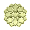 Gallery viewerに画像を読み込む, Mandala Softie eTray Slow Feeder Dog Bowl in soft green color with flower design and compartments for slow feeding
