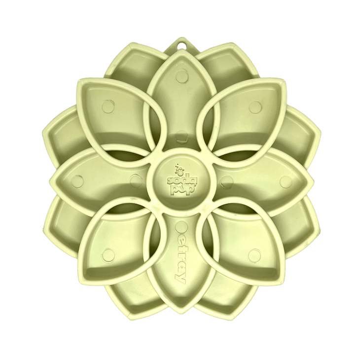 SodaPup Mandala Softie eTray TPE slow feeder dog bowl in pastel colors, view 2