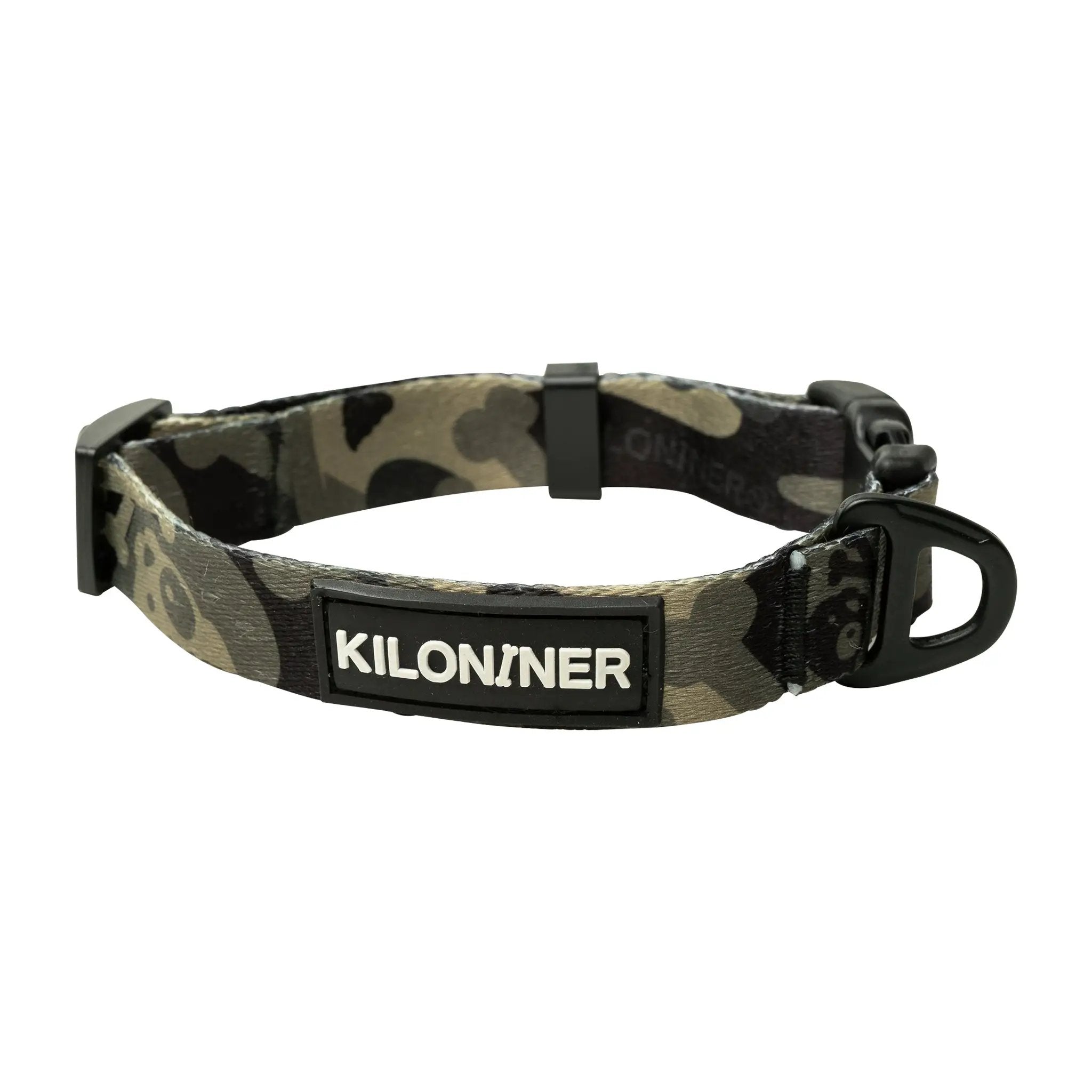 Kiloniner Strike Collar Durable 1 Inch Wide Jungle Green Camo Design by kiloninerpets