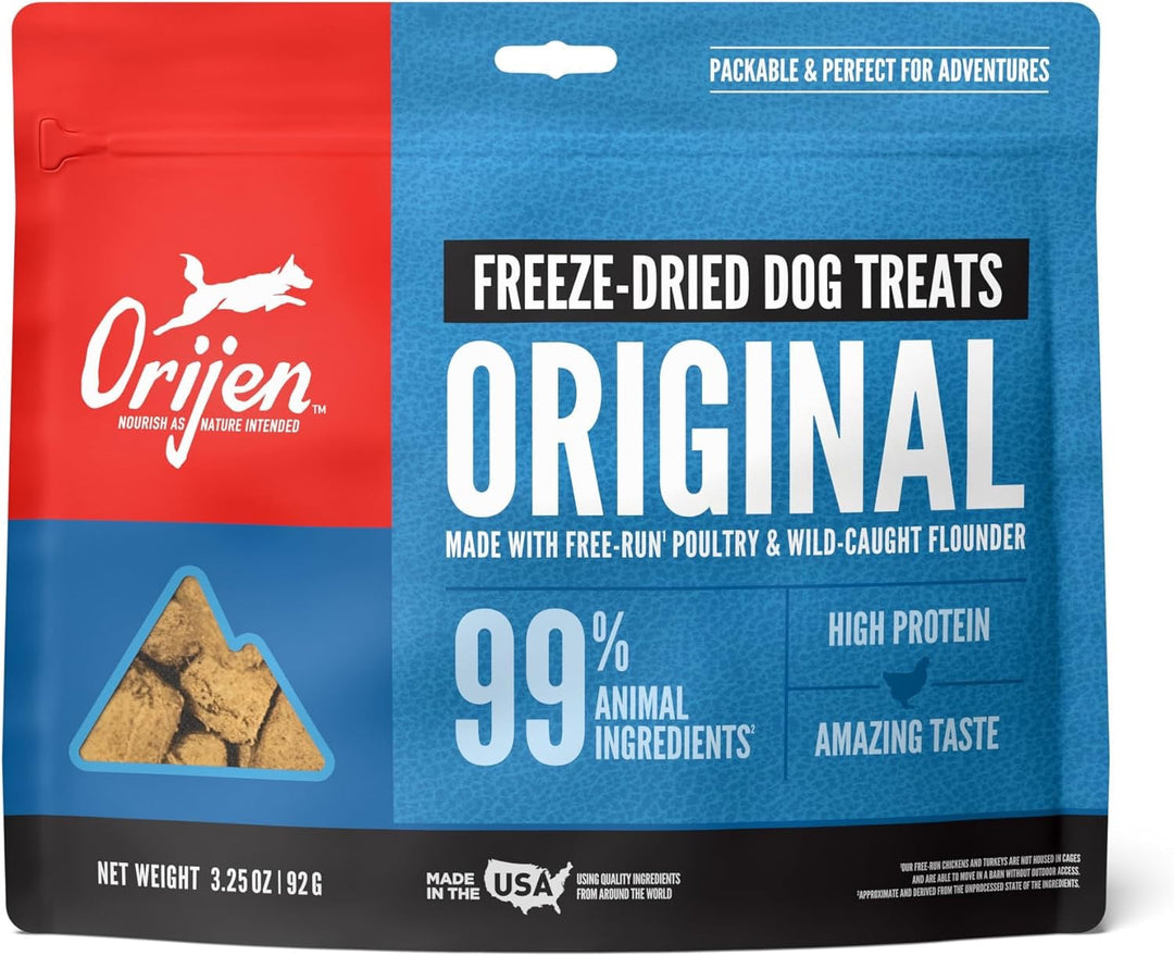 ORIJEN Original freeze-dried dog treats pouch front