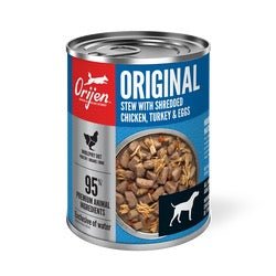 ORIJEN Original Stew with shredded chicken turkey and eggs can front