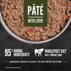 ORIJEN Tundra Pate with Liver texture and recipe graphic