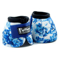 Bild in Galerie-Betrachter laden, Jeffers Expressions No-Turn Bell Boots for horses, pair, blue floral nylon with black trim
